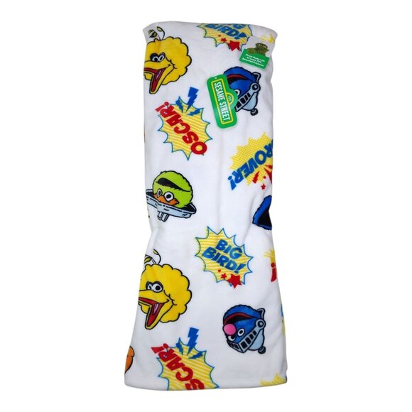 Sesame Street Decorative Throw Blanket 60" X 70" Polyester Plush Big Bird Oscar - Picture 1 of 7